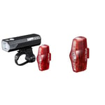 CatEye AMPP 500 / VIZ 150 Bike Light Set,Black & CatEye Unisex's Viz 150 Rear Light Bicycle, Red, One Size