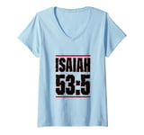 Womens Isaiah 53 Chapter Christians Back to the Word of Bible V-Neck T-Shirt