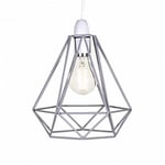 GIGGI Grey Lampshade for Ceiling, Lamp Shades | Light Shade Ceiling Light Industrial Wire Basket Metal Basket Pendant Lighting Ceiling Light Shade, Lamp Shades Ceiling for Indoor Pendant Light Shade