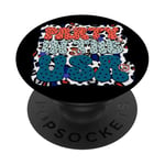 Party In The USA Stars Symboles de paix PopSockets PopGrip Adhésif