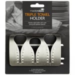 Master Class Professional Stainless Steel Towel Holder - 3 Hook