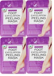 4 x Eclat  Pack of 2 Exfoliating Foot Peeling Masks for Softer Feet