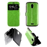 Etui Folio Vert compatible Wiko Darkmoon - Neuf