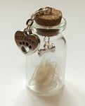 Pet Dog Memorial Miniature Bottle Urn Vase For Ashes Or Piece Of Hair Or Fur