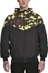 Urban Classics Mens Jacket's Pattern Arrow Windrunner, Black/Frozen Yellow Camo, S