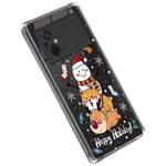 For Xiaomi Poco M5 4G Jul TPU-skydd Slim Phone Case-Shiba Inu Snowman Deer