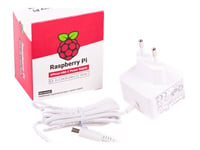 Raspberry Pi - Strömadapter - Ac 100-240 V - 15.3 Watt - Europa - Vit