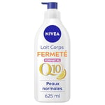 NIVEA Lait Corps Fermeté Q10 48H (1x 625ml) — Lait hydratant enrichi en Co-Enzyme Q10 & Vitamine C — Crème Hydratante raffermissante pour le corps pour peaux normales