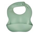 THERMOBABY - Bavoir En Silicone - Bavoir Bebe Avec Récupérateur - Bavoir Souple - Bavoir Ajustable Et Facile à Nettoyer - Vert Cactus