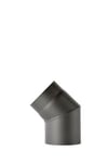 FIREFIX Senotherm R150/B4O Coude de tuyau de poêle en acier épais de 2 mm de diamètre 150 mm pour cheminées et foyers Noir 45 degrés sans porte de nettoyage