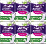 Always Discreet Sensitive Bladder Incontinence Pads Liners Small Plus Pack of 96