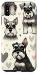 iPhone XS Max Beautiful Dogs Pattern Miniature Schnauzer Dog Case