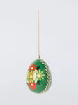 John Lewis Papier-Mâché Easter Egg Hanging Decoration, Green