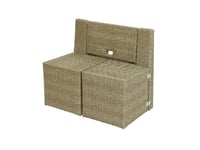 Ensemble De Balcon Table Et Pouf Ou Banc Naturel Java - Jardideco