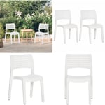 Vidaxl - Chaises de jardin lot de 2 Blanc Polypropylène - chaise de jardin - chaises de jardin - Home & Living - Blanc