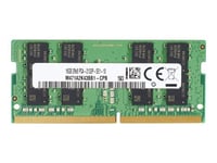 HP - DDR4 - module - 8 Go - SO DIMM 260 broches - 2666 MHz / PC4-21300 - 1.2 V - mémoire sans tampon - non ECC - pour (non-ECC): HP 250 G7; EliteBook 1050 G1, 735 G5, 735 G6, 745 G5, 745 G6, 755 G5, 830 G8, 840 G8, 840r G4, 850 G6, 850 G7, 850 G8; EliteB