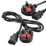 1.8M IEC C13 Plug Socket Kettle Power Cable Lead for PC Computer Monitor UK