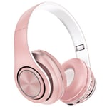 United over-ear Bluetooth hörlurar med vikbar design och TWS-funktion - Rosa