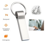 Vente En Gros 2tbu MéTal Usb Flash Drive Avec Clé Usb Pendentif Anneau 64g 512g Cadeau Clé Usb 32g Couleur Gris Argenté