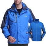 Blouson Homme De Marque Imperméable Hiver 3 En 1 Doublé Polaire Chaude Alpinisme Extérieur Vest Hommes -Zs306924