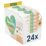 Pampers Harmonie Protect & Care kosteat vauvapyyhkeet, 24 pakettia