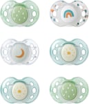 Tommee Tippee Nighttime Soother, 18-36 Months, 6 Pack of Glow in the Dark Soothe