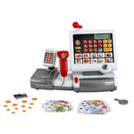 Theo Klein 9356 Toy Cash Register I With Plastic Film Keyboard, Calculator Function, Payment Terminal Including Scanner and Scales with Light and Sound Function I Dimensions: 31 cm x 15.5 cm x 23 cm