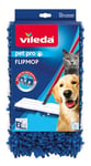 Vileda Flip Mop Replacement-Cleans and Brightens All Types of Floors, Plastic Cotton, White and Blue