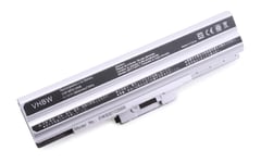 vhbw Batterie compatible avec Sony Vaio VGN-SR19XN, VGN-SR21M/S, VGN-SR220J/B, VGN-SR220J/H ordinateur portable (6600mAh, 11,1V, argent)