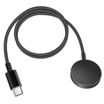 USB-C-laturi Samsung Galaxy Watchille 3/4/5/6/7, aktiivinen 1/2 Musta