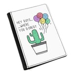 Cactus Hey Guys Where Are You Going Passport Holder Cover Case Wallet - Funny