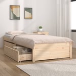 Lit adulte- 90x190cm, Lit Simple avec tiroirs Simple CON83290 Maisonchic