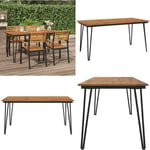 Table de jardin avec pieds épingle à cheveux 160x80x75 acacia - table de jardin - tables de jardin - Home & Living