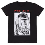 Star Wars R2D2 Katakana T-Shirt black