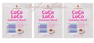 Lee Stafford Coco Loco Coconut Oil Nourishing Hair Mask 20ml -3 Pk