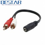 0.25 m 3.5mm 3.5mm 1/8 stéréo femelle Mini Jack à 2 mâle RCA prise adaptateur Audio Y type câble stéréo 3.5