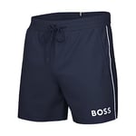 Hugo Boss Men's Medium Length Quick Dry Swim Trunks, Navy, S UK