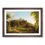 Big Box Art The Departure by Thomas Cole Framed Wall Art Picture Print Ready to Hang, Walnut A2 (62 x 45 cm)