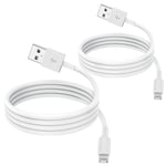 [2 Pack] 1m Câble Chargeur Iphone Certifiés Mfi Apple, Cordon De Câble Apple Lightning Vers Usb 1 Mètres Pour Iphone 12/11/11pro/11max/ X/Xs/Xr/Xs Max/8/7/6/ Ipad 5s/Se