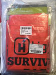 Pack of 2 Hi Gear Heavy duty plastic survival bag in bright orange 90cm x 180cm 