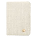 DARK Tweed Passport Cover Off White