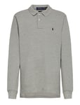 Ralph Lauren Kids Cotton Mesh Long-Sleeve Polo Shirt Grå