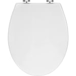 Woltu - Abattant wc plastique, Couvercle de wc softclose, Anti-bactérien, Blanc, WS2586