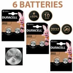 6 X Duracell CR2032 3V Lithium Button Battery Coin Cell DL/CR 2032 LONGEST EXP