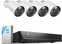 12MP Poe CCTV Camera Systems, 4X 12MP Security Camera Outdoor, Person/Vehicle De