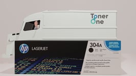 Genuine HP 304A Standard Capacity Black Laserjet Toner Cartridge - CC530A