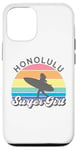 Coque pour iPhone 12/12 Pro Honolulu Surfer Girl Hawaii Hawaii Surf Beach Cute