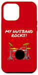 Coque pour iPhone 12 Pro Max Mon mari rock, batterie anniversaire de la Saint-Valentin