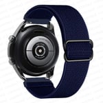 (keskyönsininen)Nylon-ranneke Samsung Galaxy -kelloon 4/classic/5/5pro/3/Active 2/Gear S3 Säädettävä Elastinen rannekoru Huawei GT 2/2e/3/Pro-ranneke|Kellorannekkeet|