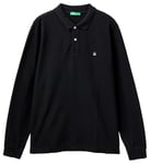 United Colors of Benetton Men's Polo Shirt M/L 3089j3204, Black 100, L